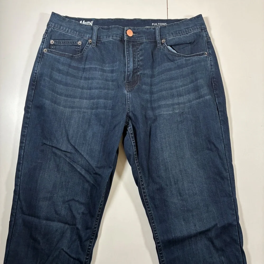 Mugsy Fultons Jeans‎ Men 34x33 Dark Wash Stretch Straight Leg (Tag 36x34)